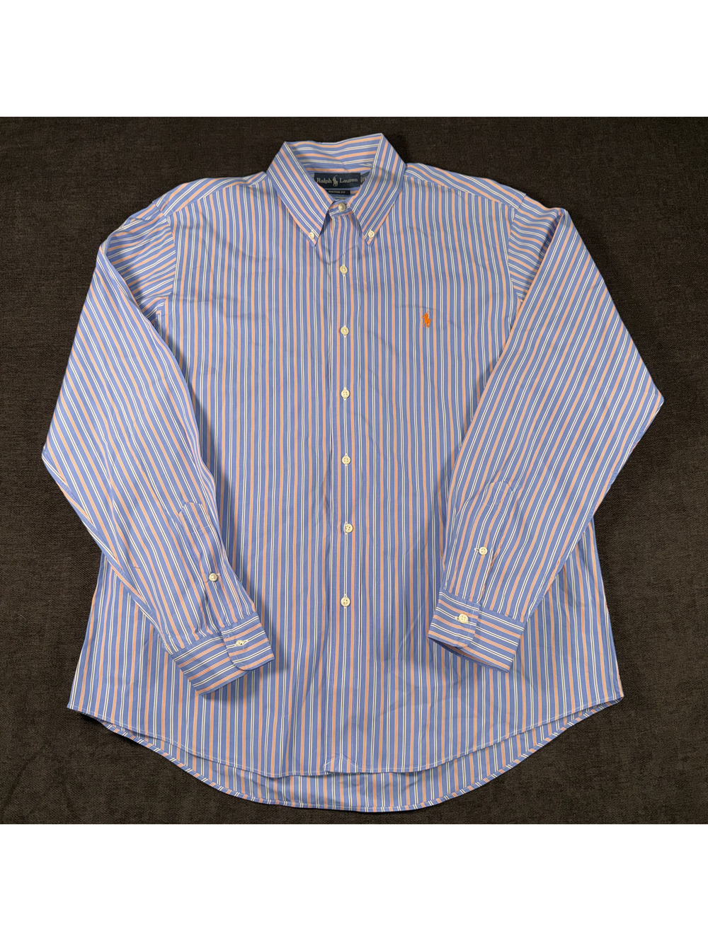 Ralph Lauren Custom Fit Striped Button-Down Shirt XL